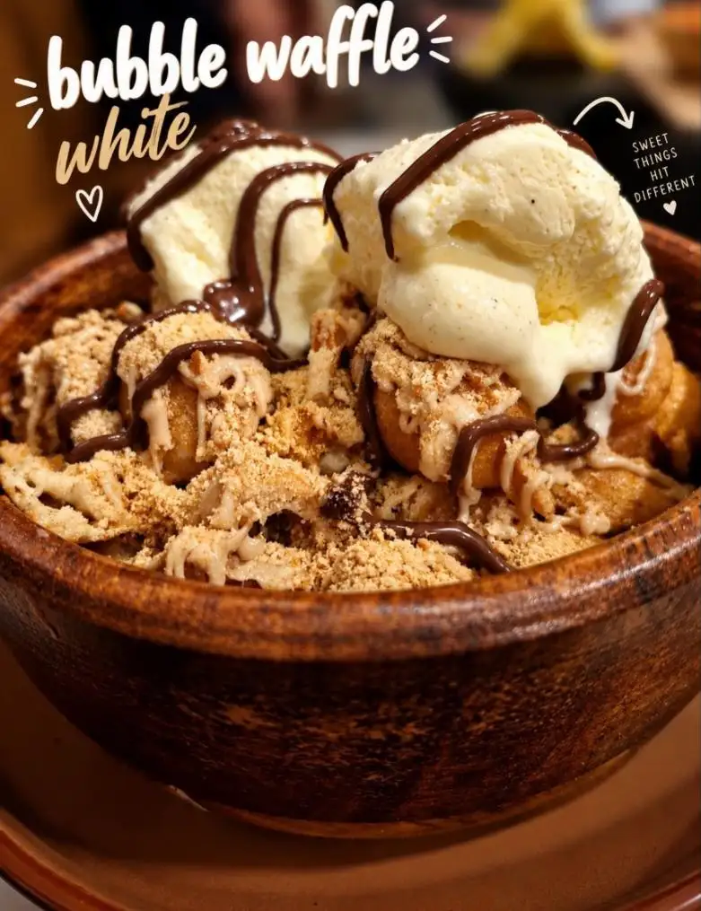 Bubble waffle white sa pistaćima